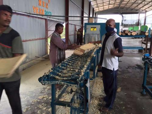 全自动多片锯生产线在斯里兰卡客户现场